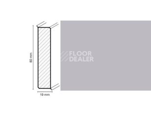 Плинтус Широкий плинтус Cubu flex life XL 80/19 W199 Серебряный фото 1 | FLOORDEALER
